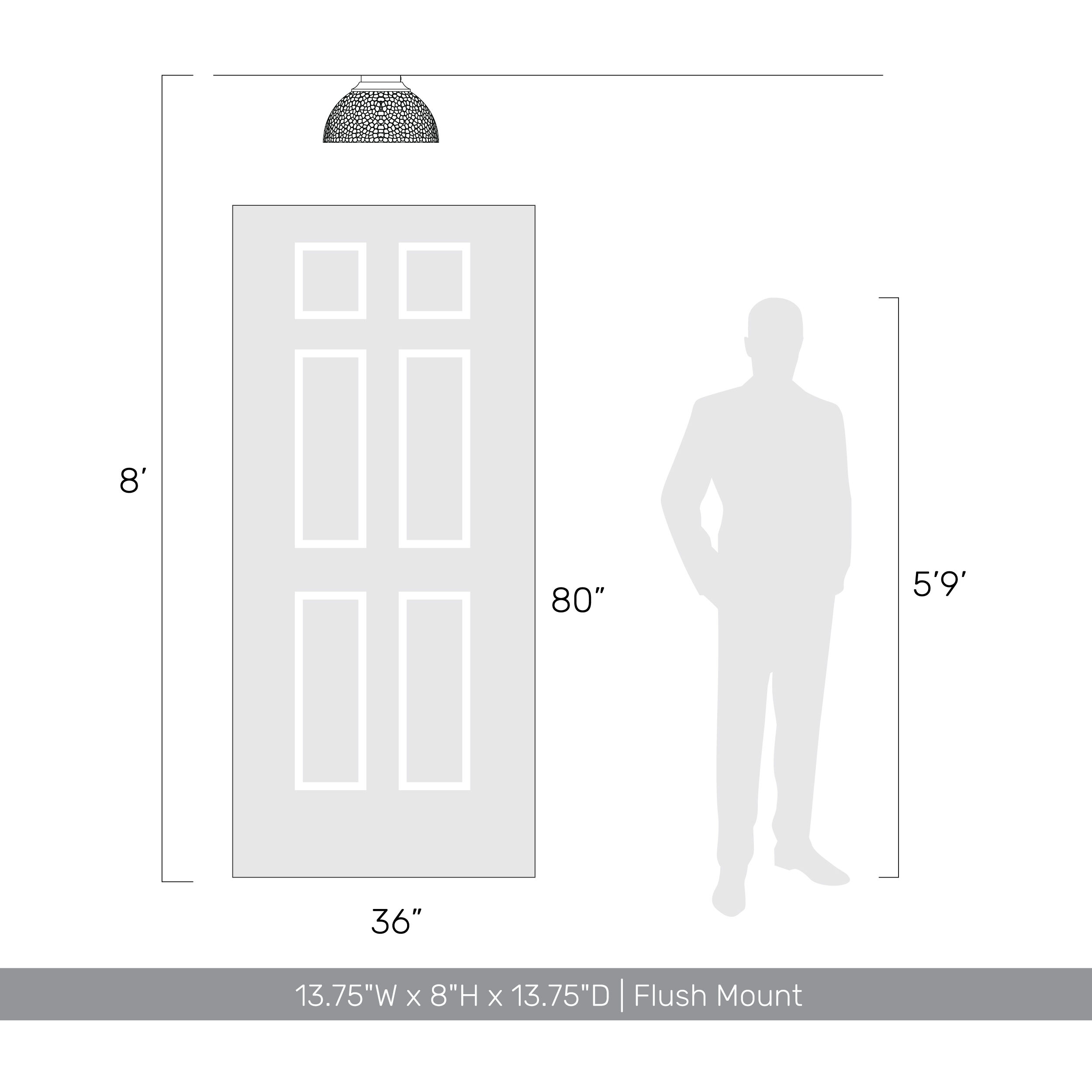 Shepard 3 Light 13.75 inch Modern Brass Flush Mount Ceiling Light