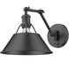 Yep Orwell 1 Light 10 inch Matte Black Swing Arm Wall Lamp Wall Light, Adjustable