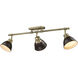 Duncan 3 Light 6.5 inch Aged Brass Semi-Flush Track Light Ceiling Light in Rubbed Bronze, Damp