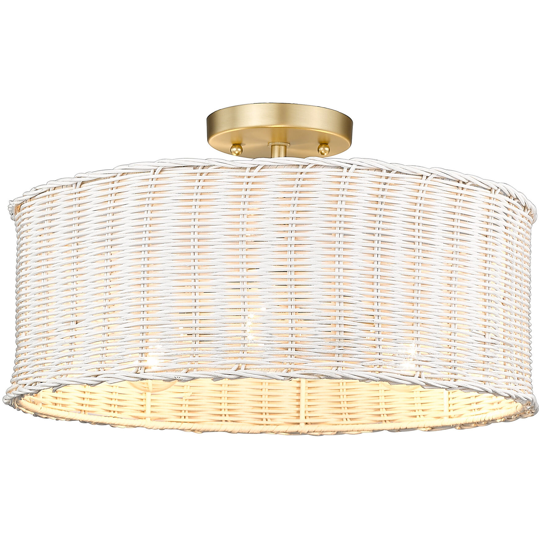 Erma 3 Light 16.38 inch Matte Black Semi-Flush Mount Ceiling Light