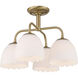 Dorinda 4 Light 18 inch Brushed Champagne Brass Semi-Flush Mount Ceiling Light