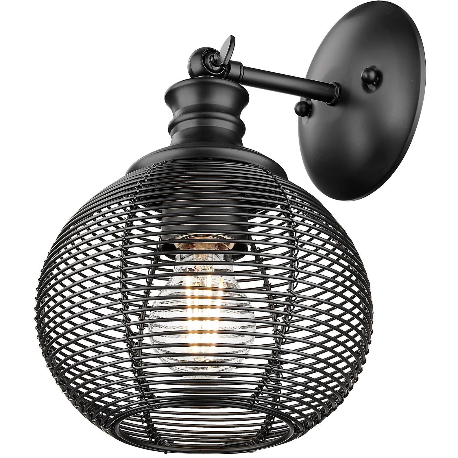 Calypso 1 Light 7.5 inch Matte Black Wall Sconce Wall Light