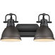 Yep Duncan Vanity Wall Light in Matte Black, Rubbed Bronze