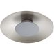 Yep Luma LED 11.75 inch Sand Nickel Flush Mount Ceiling Light in Graphite