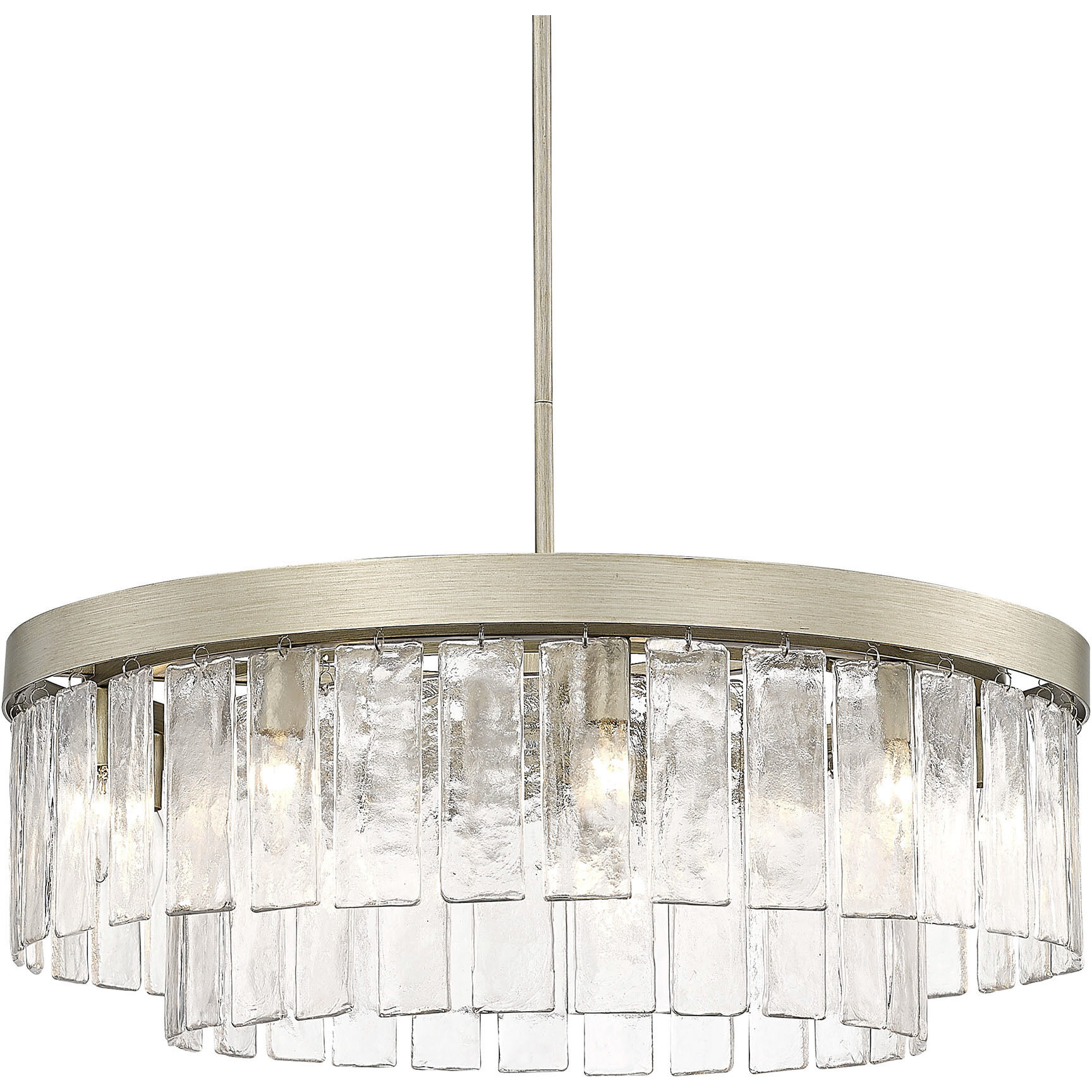 Golden Lighting 1768-9 WG-HWG Ciara 9 Light 27 inch White Gold