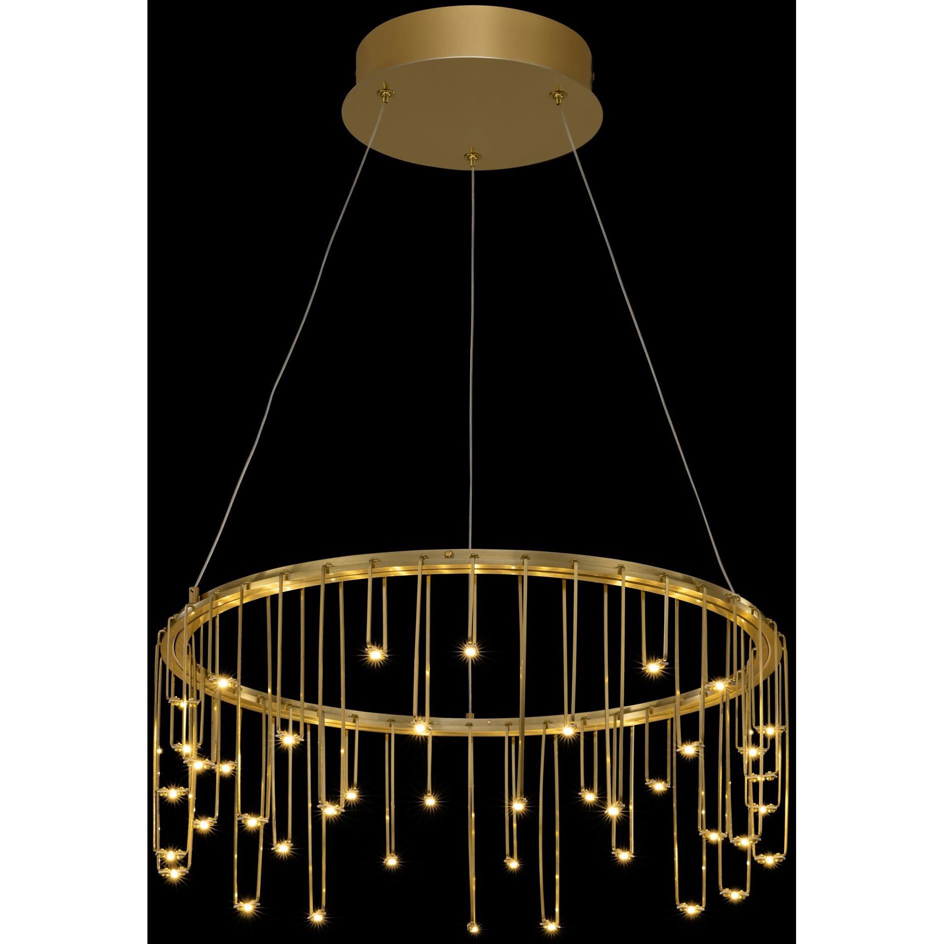 Lucerna 13.75 inch 15.12 watt Stainless Steel Gold Chandelier Ceiling Light