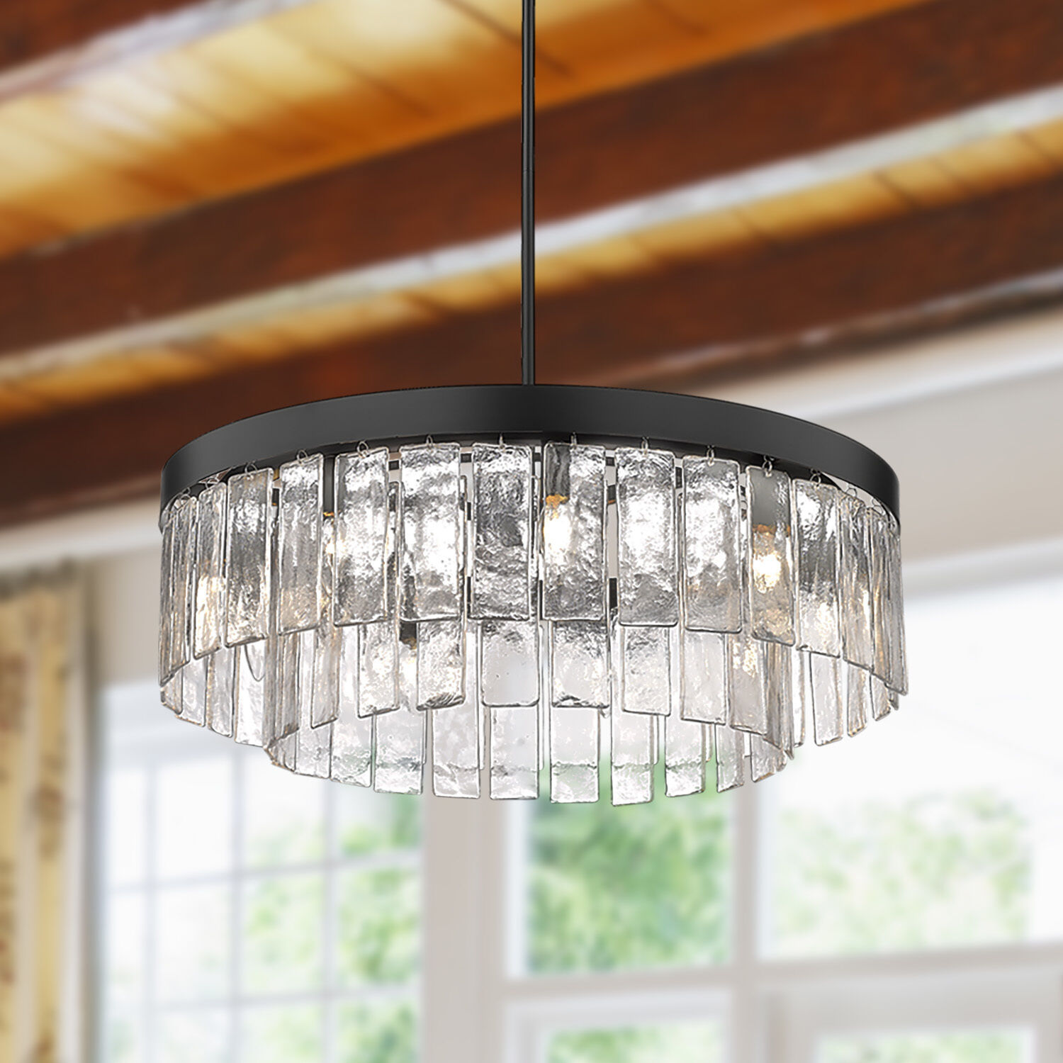 Ciara 27 inch 60.00 watt Matte Black Chandelier Ceiling Light