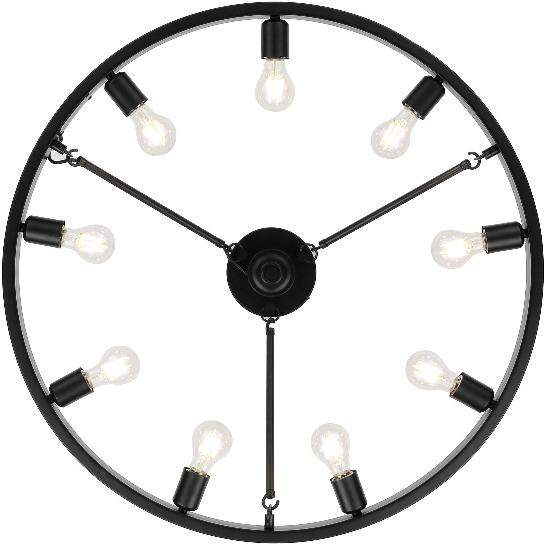 Castile 9 Light 32 inch Matte Black Semi-Flush Mount Ceiling Light