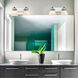 Hines 2 Light 17.88 inch Chrome Vanity Lighting Wall Light in Opal Glass