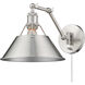 Yep Orwell 1 Light 10 inch Pewter Swing Arm Wall Lamp Wall Light, Adjustable