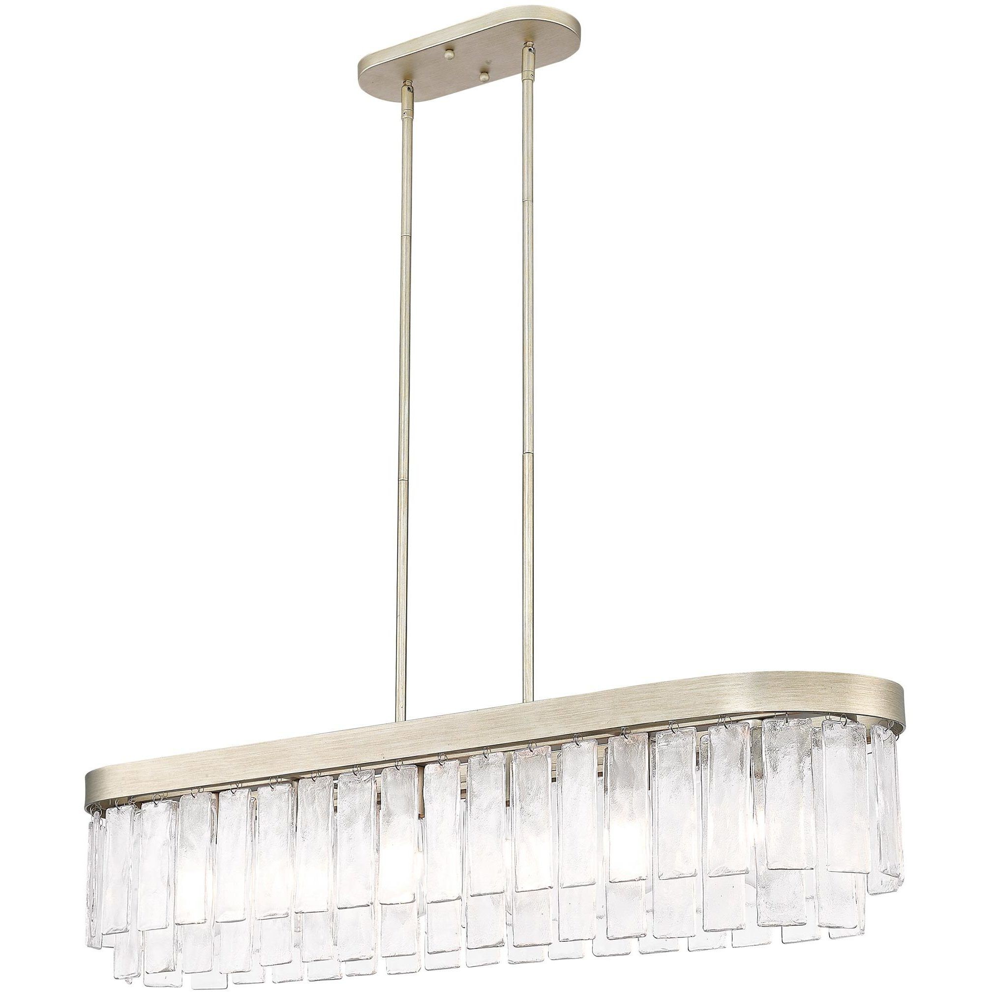 Ciara Island Light Ceiling Light in White Gold