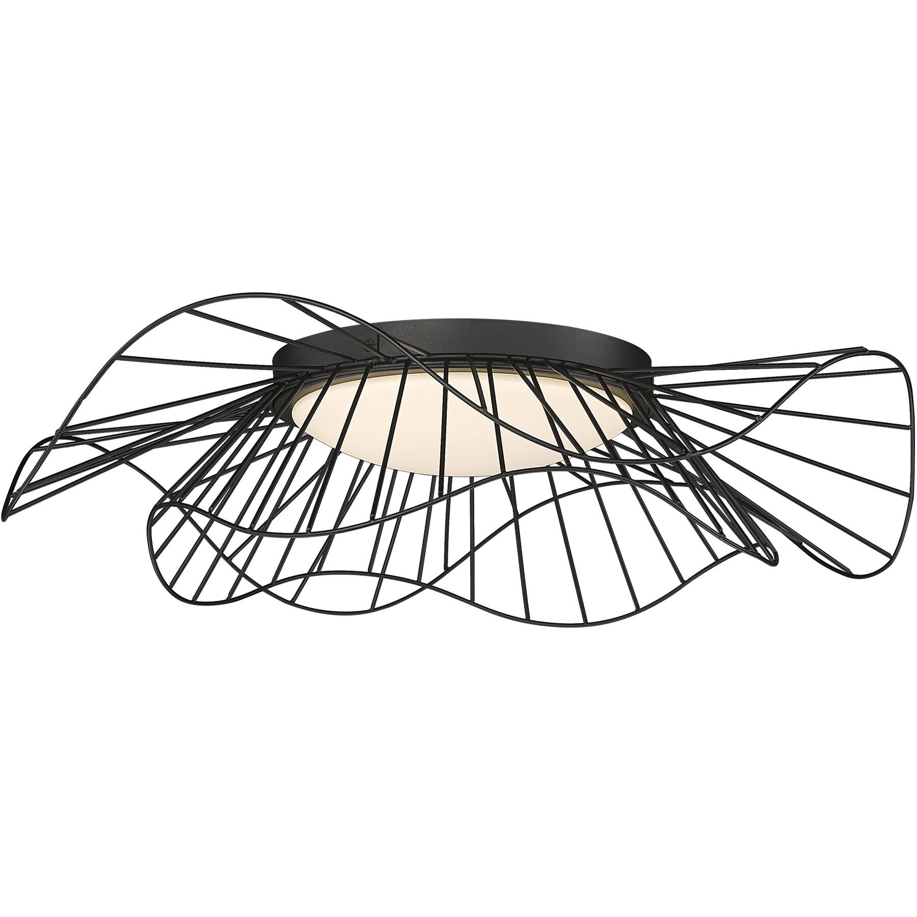 Elena LED 24 inch Natural Black Flush Mount Ceiling Light