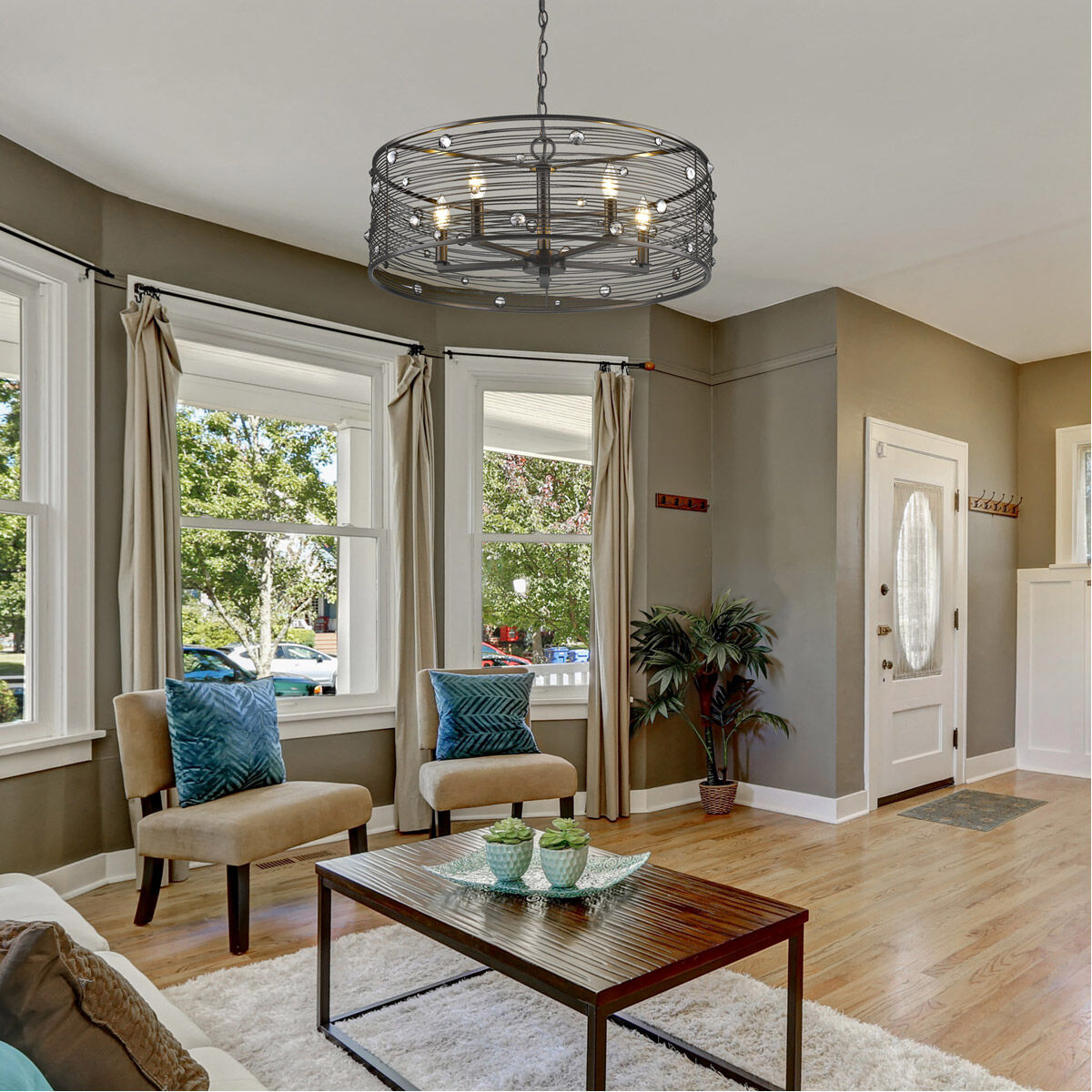 Bijoux 5 Light 26 inch Brushed Etruscan Bronze Chandelier Ceiling Light