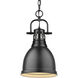 Yep Duncan 1 Light 8.88 inch Matte Black Pendant Ceiling Light, Small
