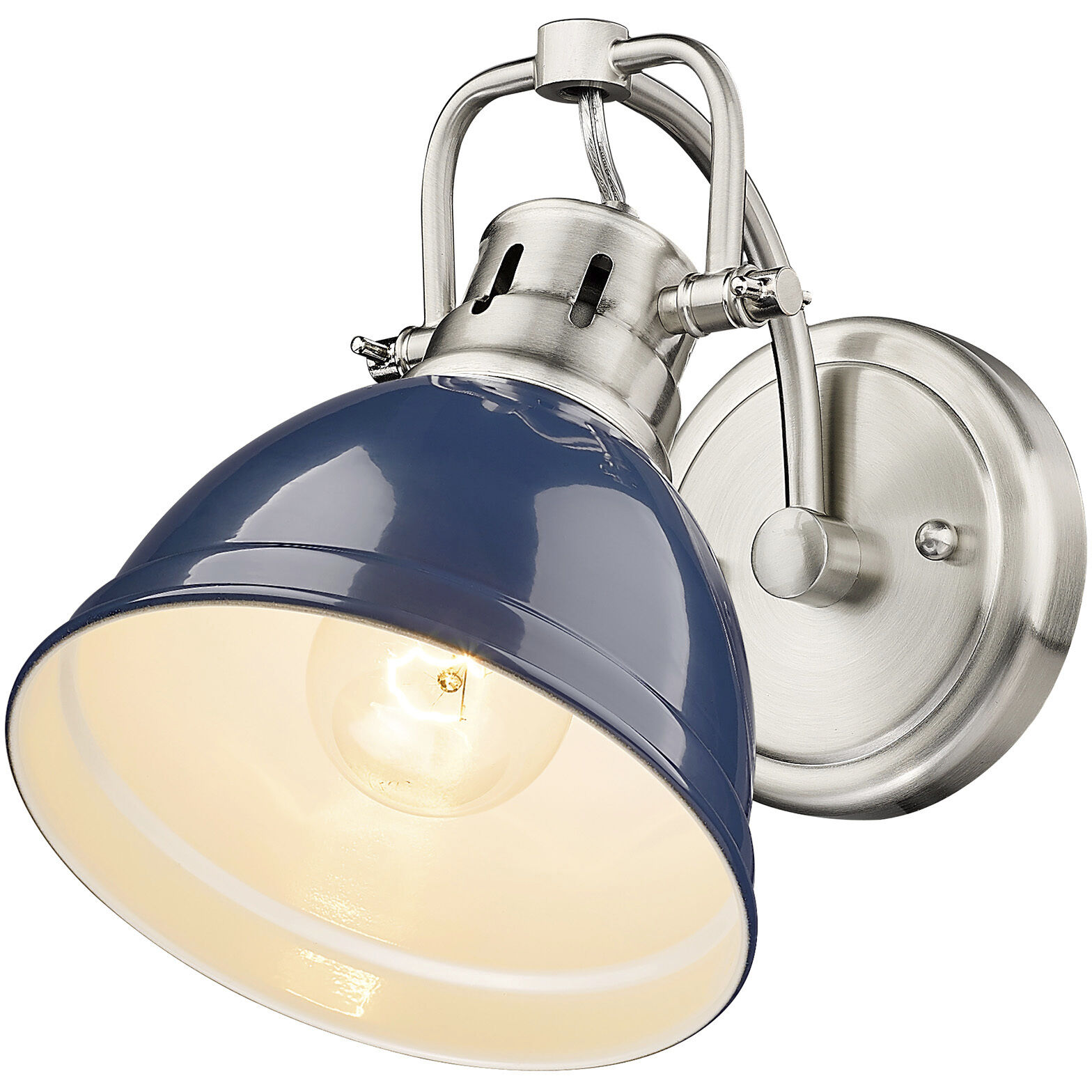 Yep Duncan Vanity Wall Light in Pewter, Navy