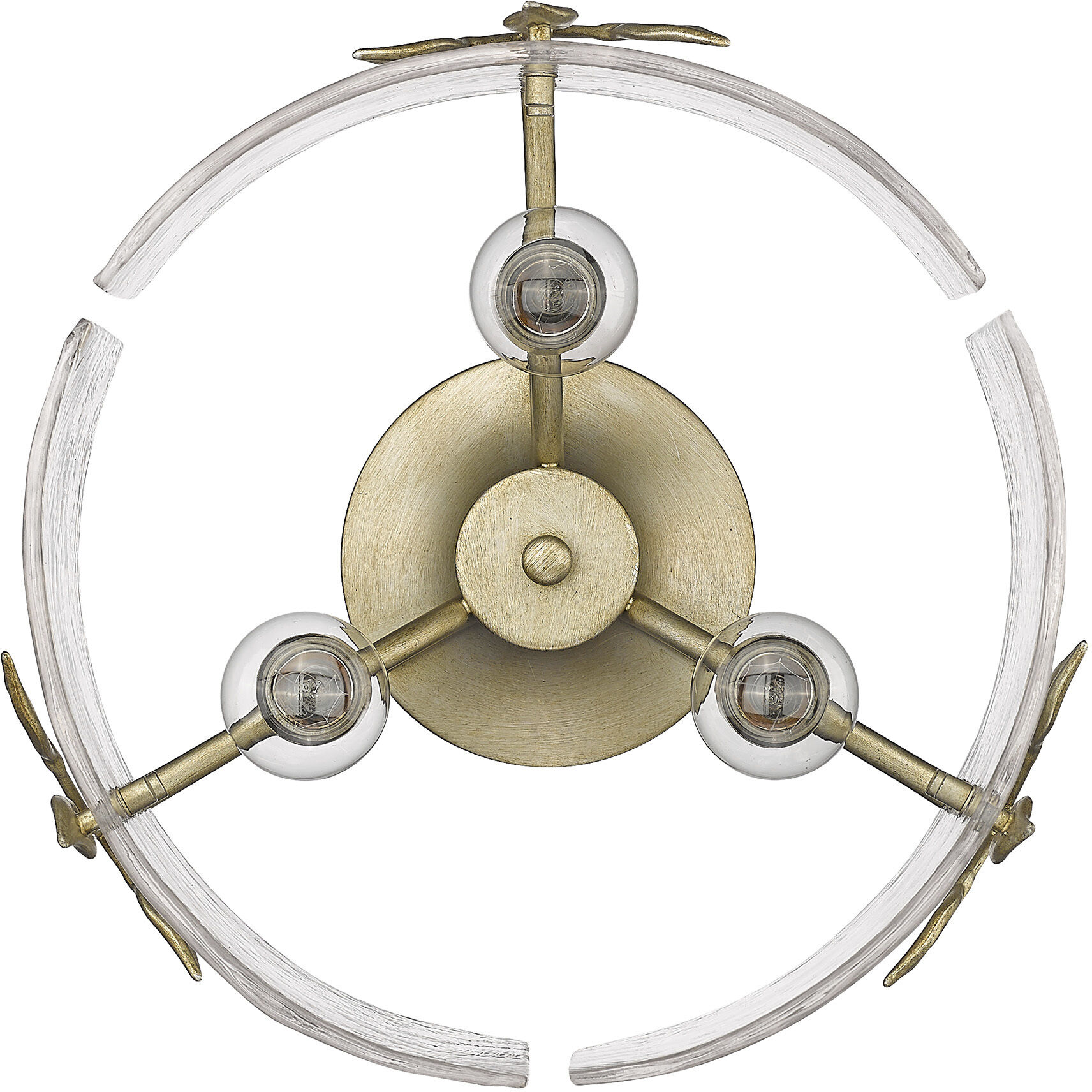 Calla 3 Light 15.13 inch White Gold Semi-Flush Mount Ceiling Light