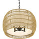 Everly Pendant Ceiling Light in Natural Rattan