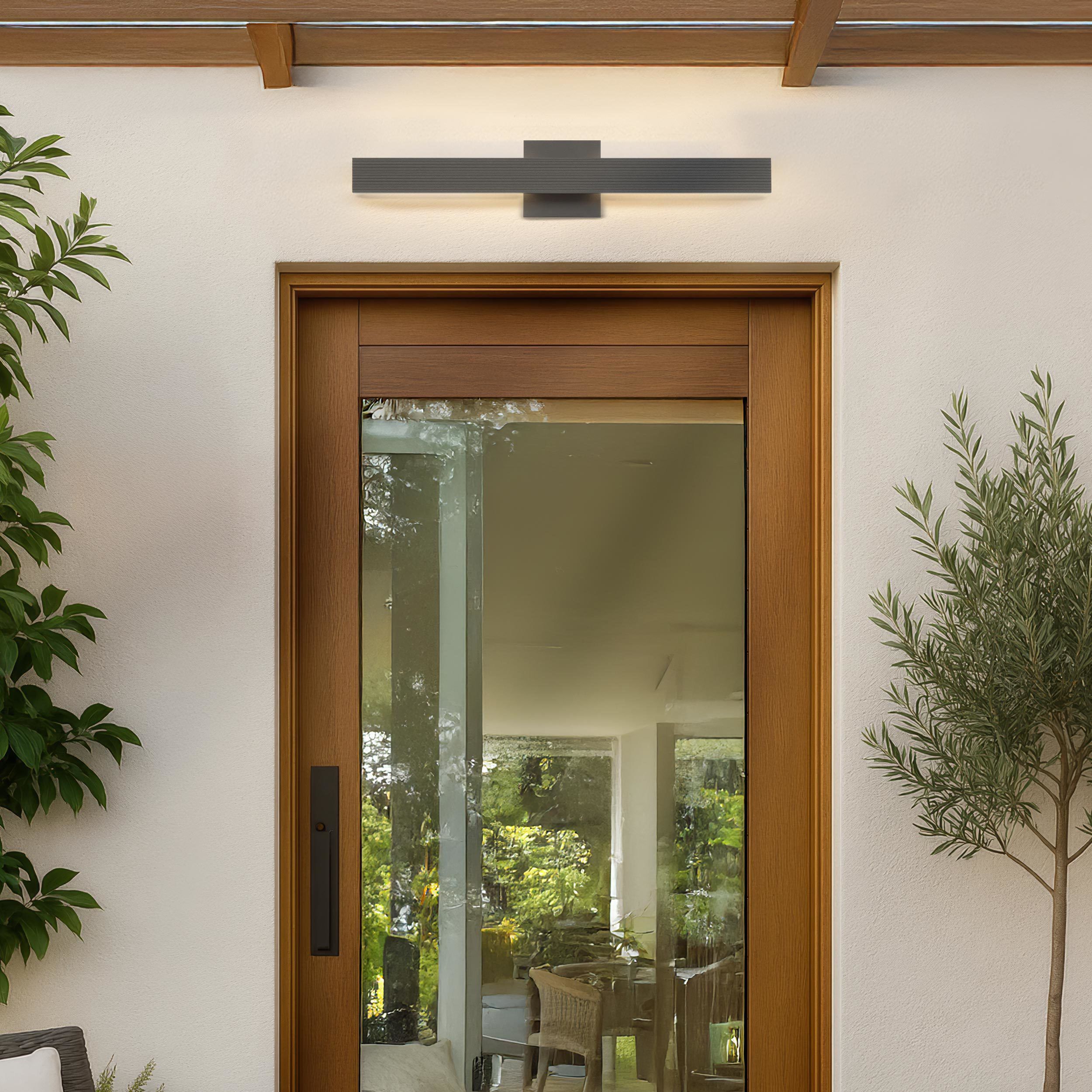 Enso LED 4.5 inch Textured Black Outdoor Wall