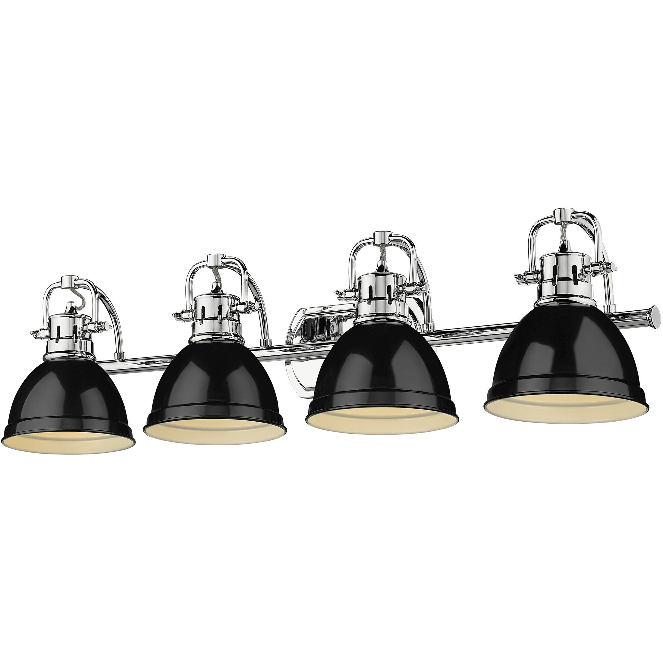 Yep Duncan Vanity Wall Light in Chrome, Black