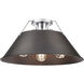 Orwell 3 Light 18.75 inch Chrome Flush Mount Ceiling Light in Rubbed Bronze