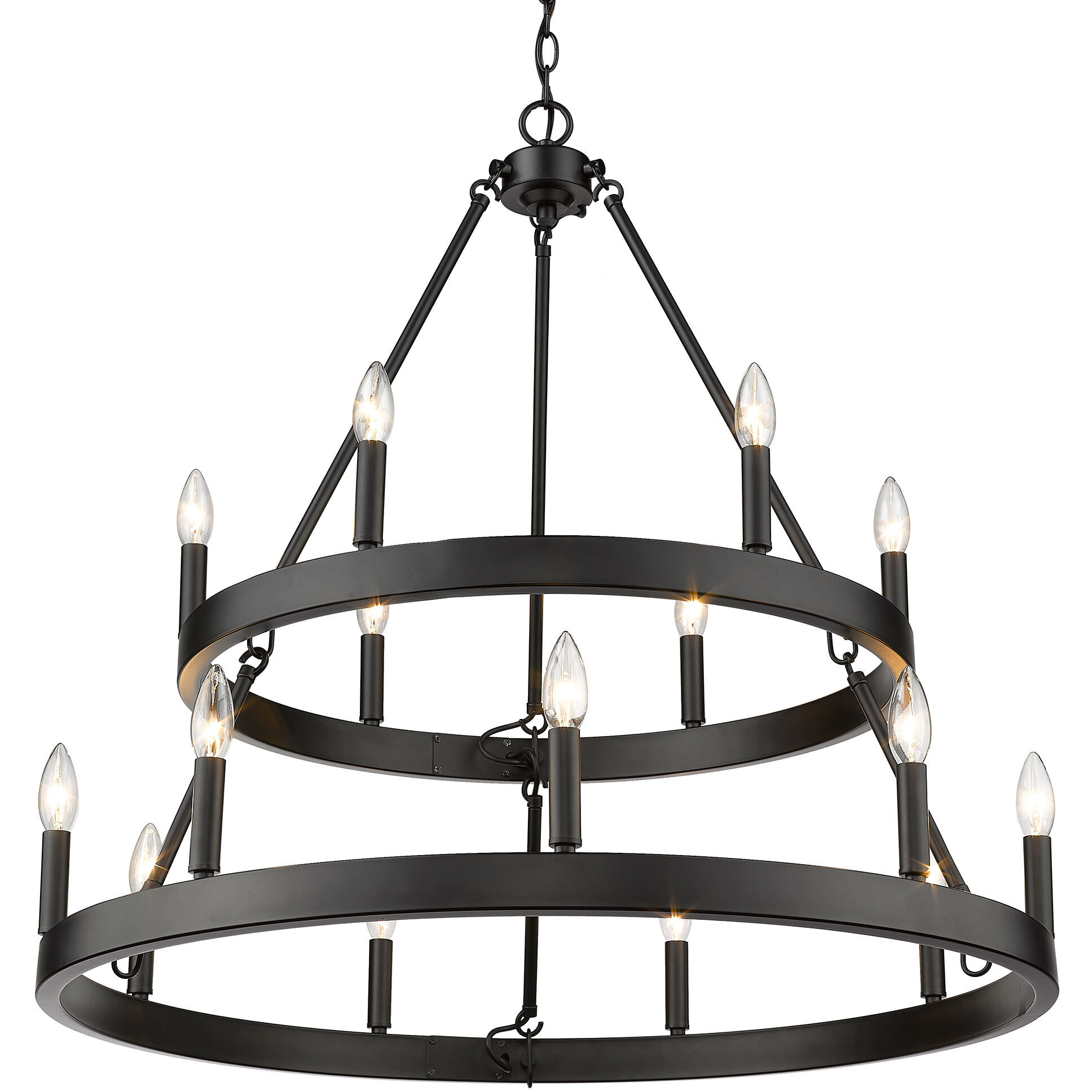 Alastair 32 inch 60.00 watt Matte Black Chandelier Ceiling Light