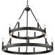 Alastair 32 inch 60.00 watt Matte Black Chandelier Ceiling Light