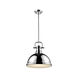 Duncan 1 Light 14 inch Chrome Pendant Ceiling Light, Large