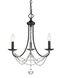 Mirabella 18 inch 60.00 watt Matte Black Chandelier Ceiling Light in No Shade, Mini
