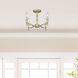 Cambay 4 Light 13 inch White Gold Semi-Flush Mount Ceiling Light