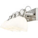 Hines 4 Light 34.5 inch Pewter Bath Vanity Light Wall Light in Opal Glass