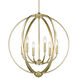Colson 6 Light 26 inch Olympic Gold Chandelier Ceiling Light in No Shade