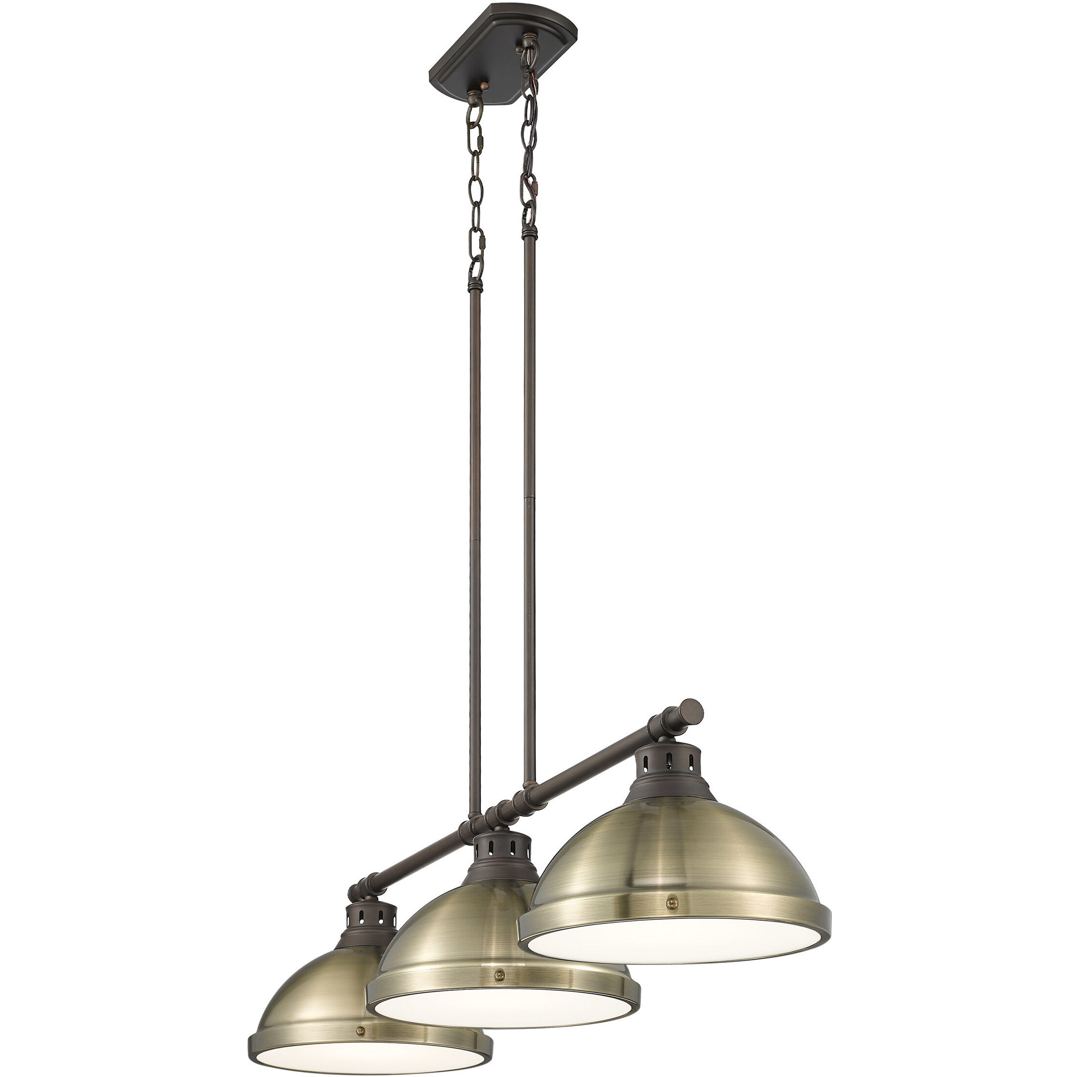 Yep Duncan Island Light Ceiling Light in Rubbed Bronze, Aged Brass