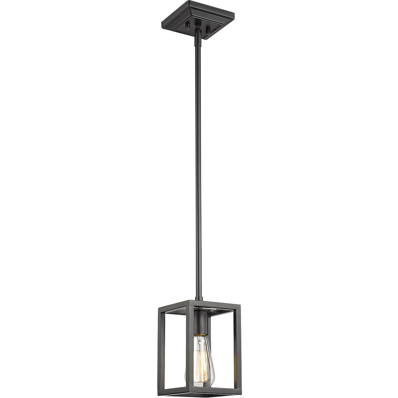 Wesson Pendant Ceiling Light in Matte Black