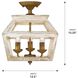 Haiden 3 Light 12.5 inch Burnished Chestnut Semi-Flush Mount Ceiling Light