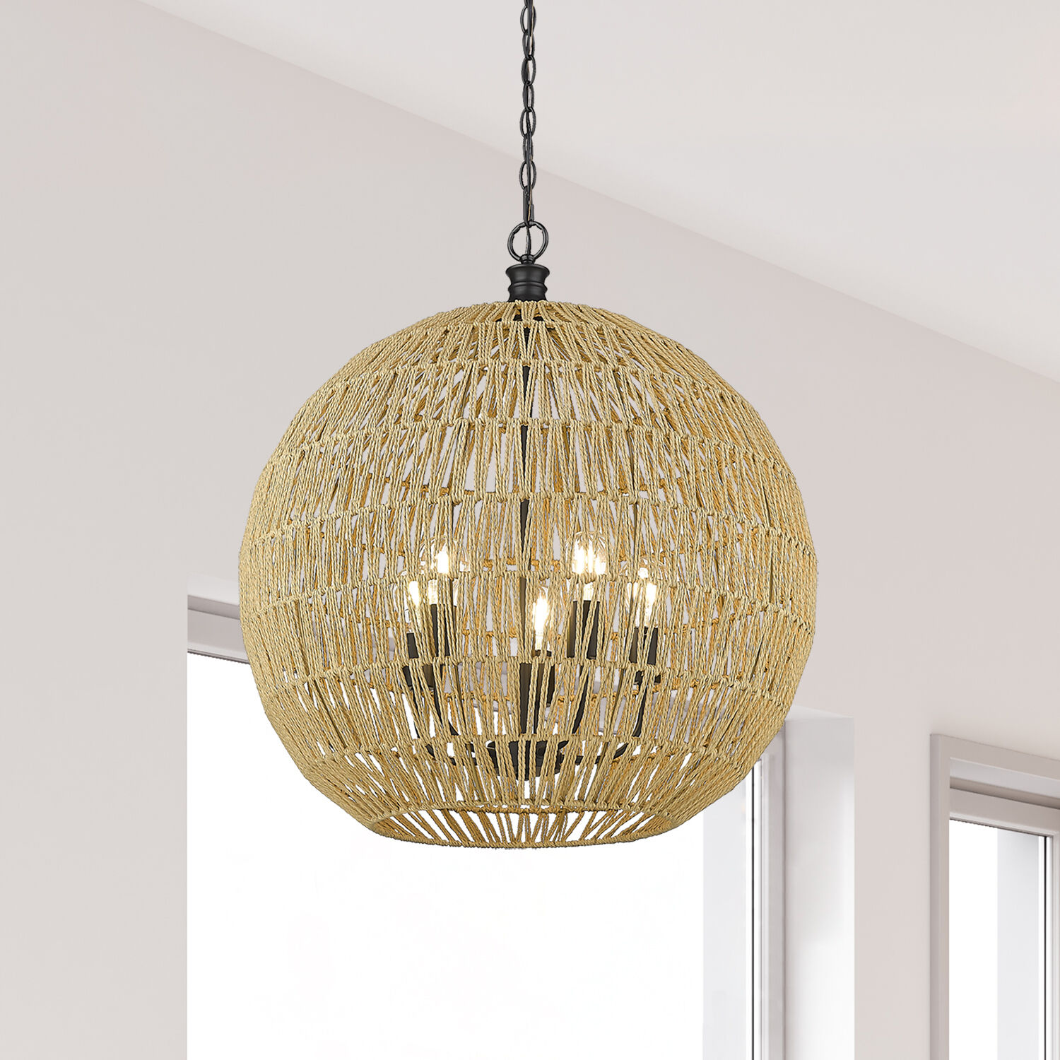 Florence Pendant Ceiling Light in Matte Black