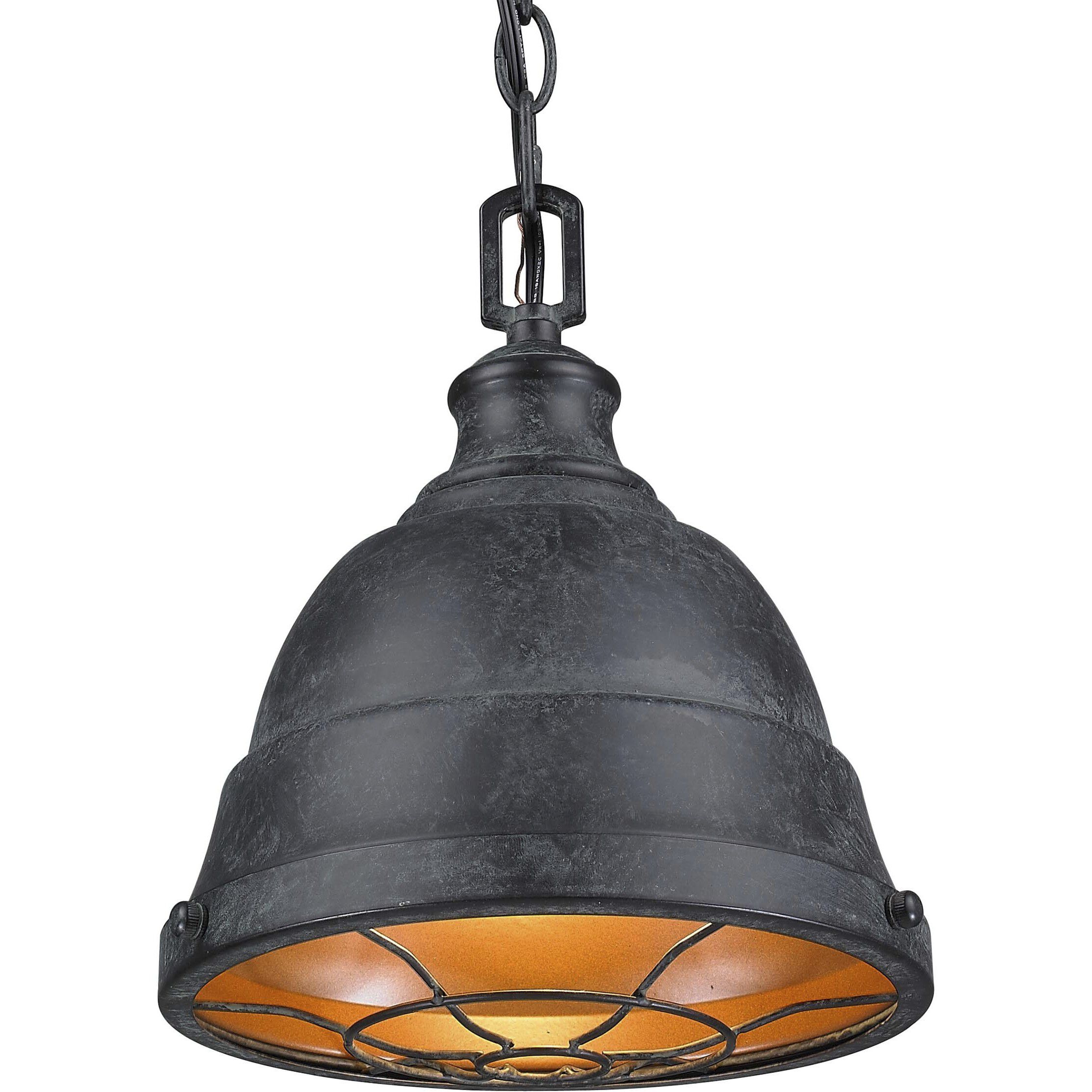 Bartlett Pendant Ceiling Light in Black Patina, Small