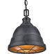Bartlett Pendant Ceiling Light in Black Patina, Small
