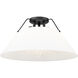 Yep Orwell 3 Light 18.75 inch Matte Black Flush Mount Ceiling Light in Opal Glass