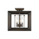 Smyth 3 Light 12 inch Gunmetal Bronze Semi-flush Ceiling Light, Low Profile