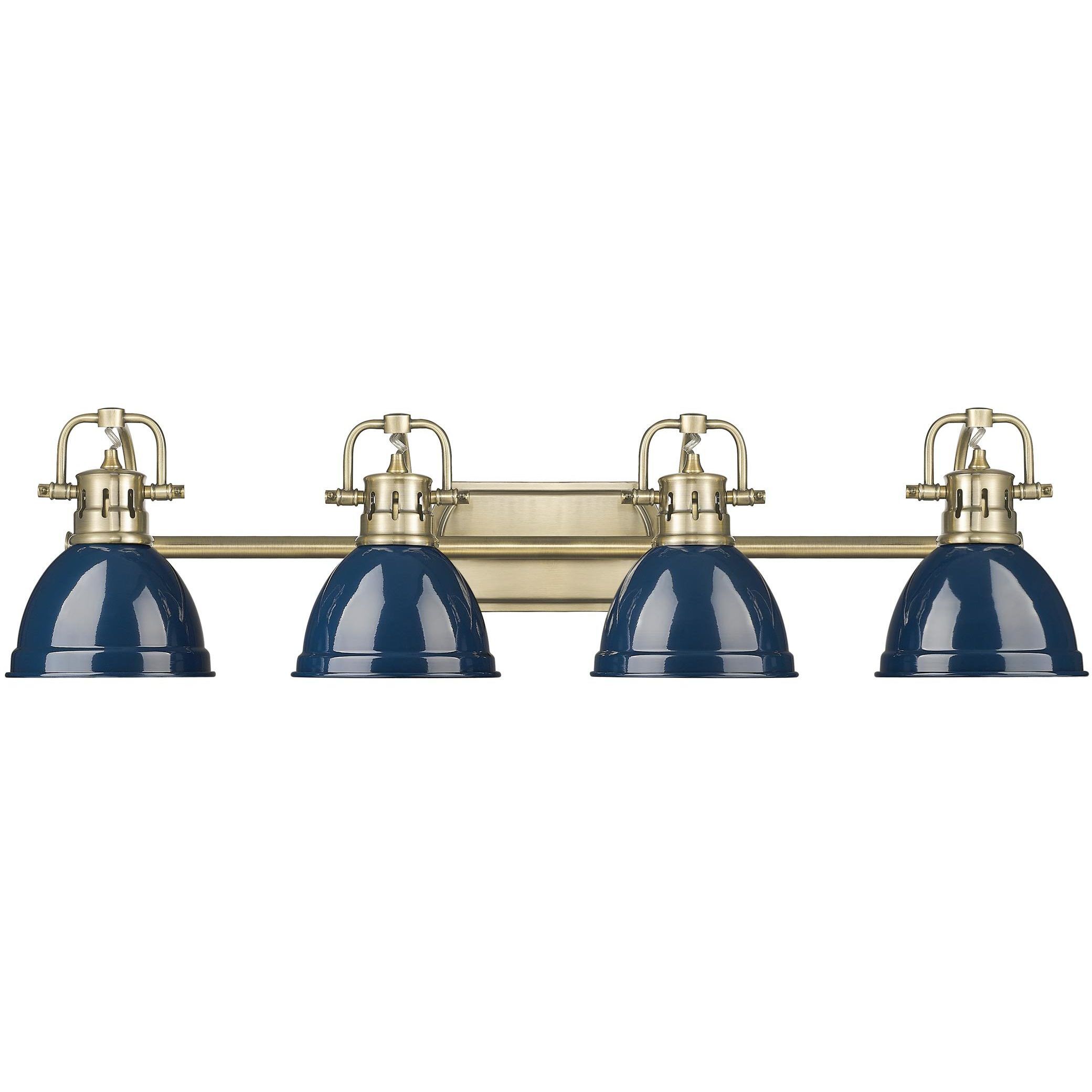Yep Duncan Vanity Wall Light in Aged Brass, Navy