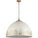 Alison 8 Light 27 inch Vintage Gold Pendant Ceiling Light in Antique Ivory