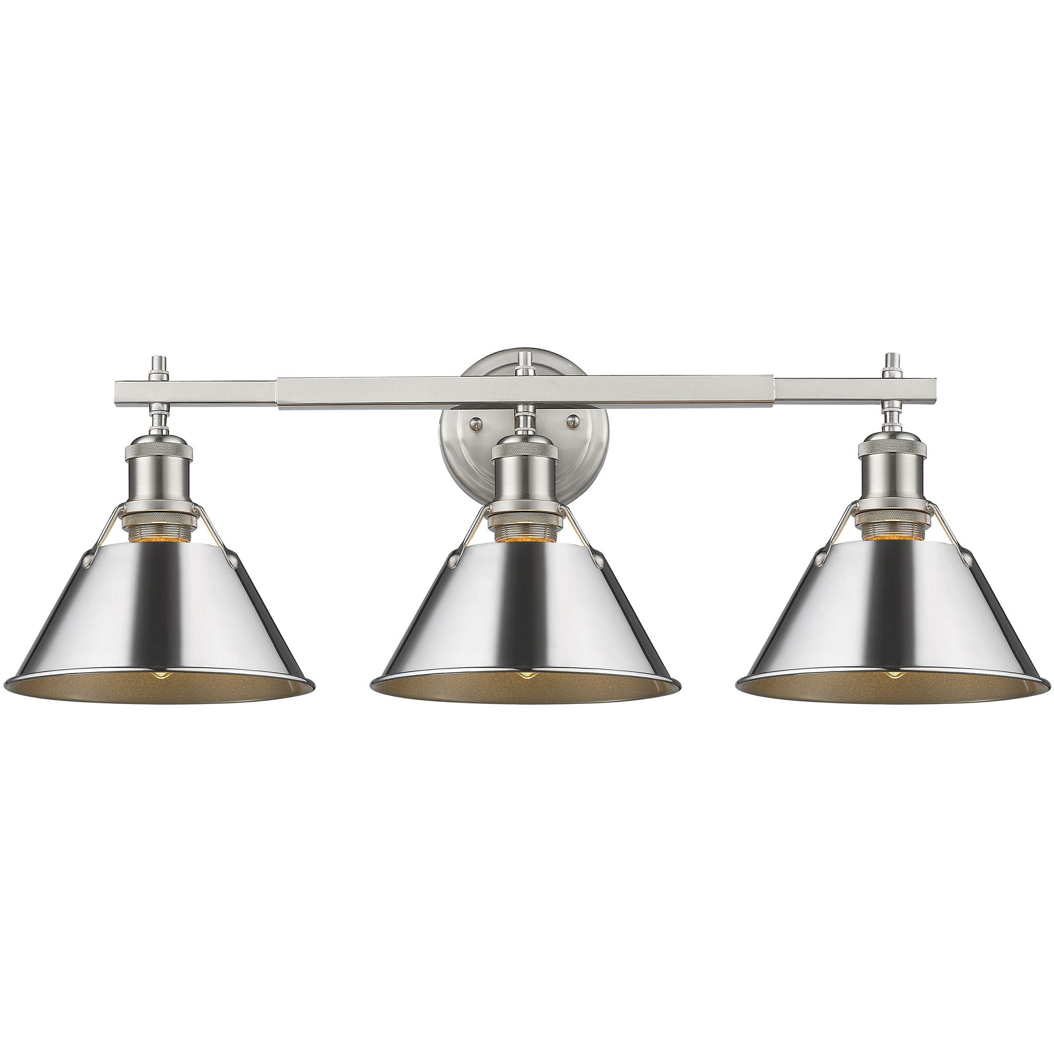 Yep Orwell Vanity Wall Light in Pewter, Chrome