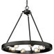 Castile 6 Light 24 inch Matte Black Chandelier Ceiling Light