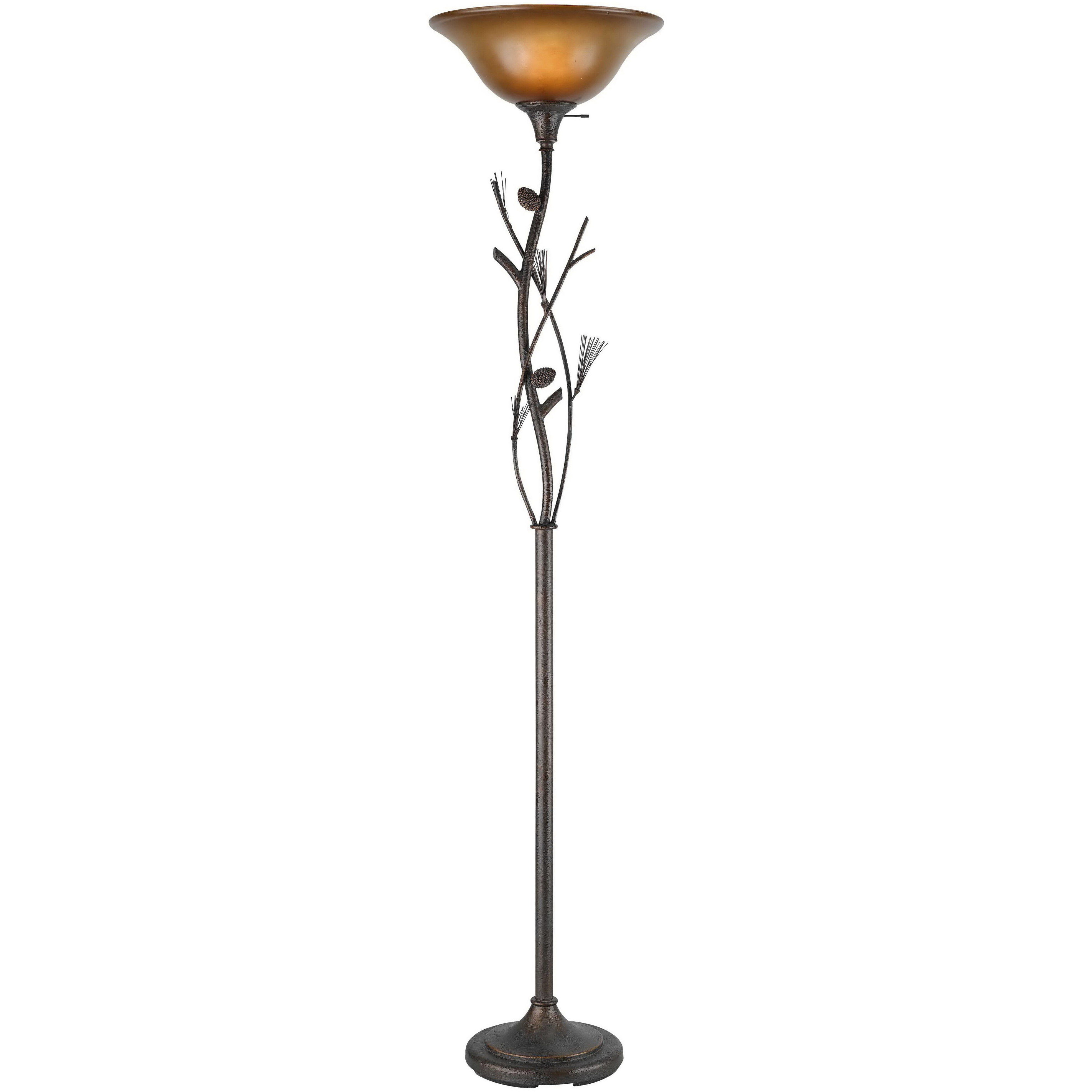 Pinecone 72 inch 150 watt Rust Torchiere Portable Light