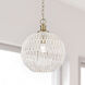 Florence 1 Light 14 inch Brushed Champagne Brass Pendant Ceiling Light