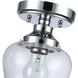 Daphne 1 Light 6 inch Chrome Semi-Flush Ceiling Light