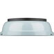 Duncan 2 Light 14 inch Matte Black Flush Mount Ceiling Light in Seafoam, Damp