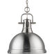 Yep Duncan 1 Light 14 inch Pewter Pendant Ceiling Light, Large