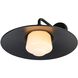 Croma 1 Light 11.5 inch Matte Black Outdoor Wall Sconce in Warm Blanc