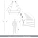 Veritas LED 70.88 inch Sand Black Ring Chandelier Ceiling Light, 3 Tier